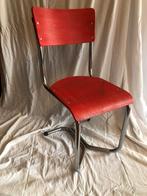 vintage bureaustoel hout/chromée, Antiek en Kunst, Ophalen