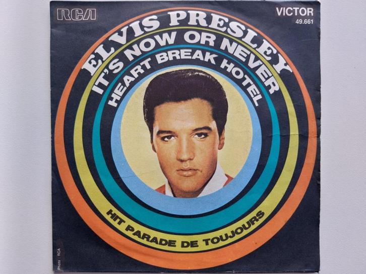 Elvis Presley - It's Now Or Never / Heart Break Hotel (1970), Cd's en Dvd's, Vinyl Singles, Ophalen of Verzenden