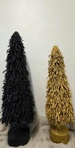 Houten kerstbomen goud en zwart, Diversen, Kerst, Ophalen, Zo goed als nieuw