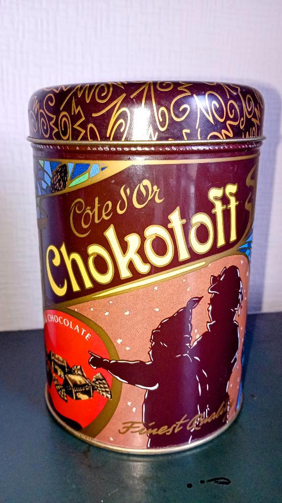 Boîte métallique Côte d’Or Chokotoff – 1998/1999, Collections, Boîte en métal, Comme neuf, Autre, Autres marques, Enlèvement ou Envoi