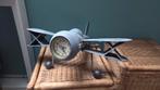 Metalen vliegtuig met klok, Enlèvement ou Envoi, Neuf