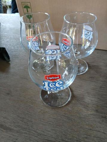 3 ice tea glazen 0,25 cl, Verzamelen, Glas en Drinkglazen, Ophalen of Verzenden, Zo goed als nieuw