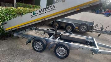 Aanhanger.  Kieper. Kipper. 3ton beschikbaar voor biedingen