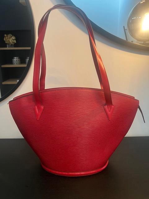 Handtas Louis Vuitton Saint Jacques GM, Handtassen en Accessoires, Tassen | Damestassen, Zo goed als nieuw, Handtas, Rood, Ophalen of Verzenden