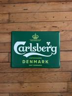 Carlsberg megalen plaque reclamebord, Verzamelen, Biermerken, Ophalen, Zo goed als nieuw