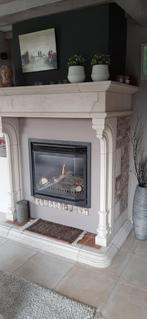 Schouwmantel en gashaard, Huis en Inrichting, Haarden, Ophalen, Gebruikt, Inbouwhaard, Gashaard