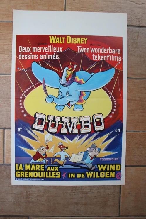 filmaffiche Walt Disney Dumbo filmposter, Collections, Posters & Affiches, Comme neuf, Cinéma et TV, A1 jusqu'à A3, Rectangulaire vertical