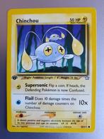 Pokemon 1e edition Chinchou 2 witte sterrenkaart, Ophalen of Verzenden, Zo goed als nieuw, Overige typen