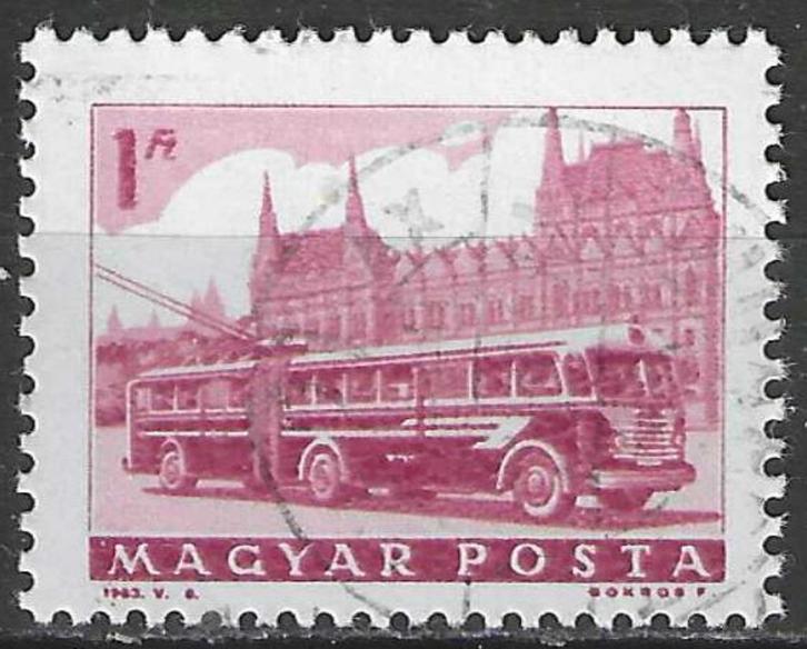 Hongarije 1963-1972 - Yvert 1563 - Trolleybus (ST), Postzegels en Munten, Postzegels | Europa | Hongarije, Verzenden