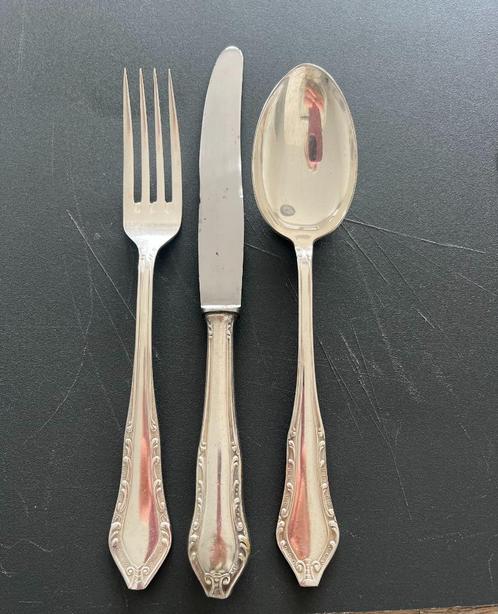 Vintage verzilverd bestek Solingen, Huis en Inrichting, Keuken | Bestek, Gebruikt, Bestekset, Zilver, Ophalen