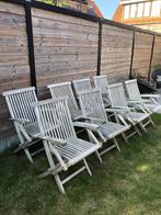 Teak stoelen (8 plooibaar), Tuin en Terras, Tuinstoelen, Ophalen, Gebruikt, Teakhout, Inklapbaar
