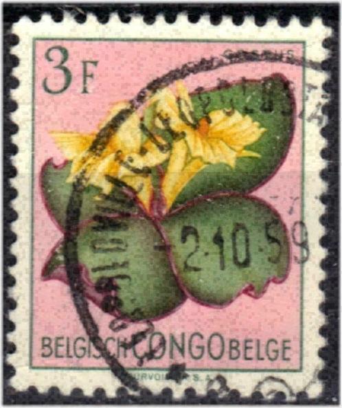 Belgisch Congo 1952 - Yvert 314 - Flora - Bloemen (ST), Timbres & Monnaies, Timbres | Afrique, Affranchi, Autres pays, Envoi
