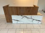 Luxe receptiebalie/toonbank - hout en marmerlook design, Enlèvement, Utilisé
