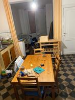 Table IKEA Pin massif + 4 chaises, Maison & Meubles, Quatre personnes, Rustique / simple, 50 à 100 cm, 100 à 150 cm