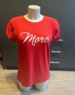 T-shirt (36) want more & more met  (pof) mouwtjes., Ophalen of Verzenden, Zo goed als nieuw, Maat 36 (S), Rood