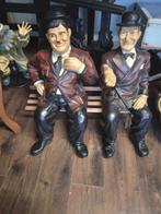 Grote beelden van de dikke en dunne op bankje, Huis en Inrichting, Ophalen, Zo goed als nieuw