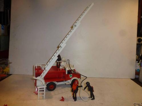 PLAY BIG camion pompier Vintage, Kinderen en Baby's, Speelgoed | Playmobil, Gebruikt, Complete set, Ophalen of Verzenden
