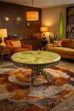 Vintage salon / bijzettafel marmer messing, Enlèvement, Comme neuf