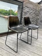 Sol Y Luna Giron stoelen, Huis en Inrichting, Stoelen, Ophalen, Gebruikt, Zwart, Leer