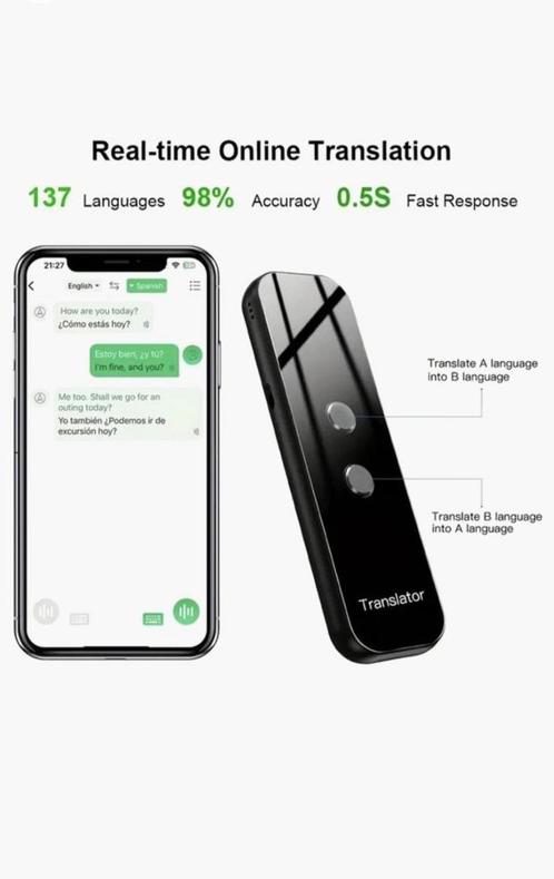 Intelligent Language Translator, Telecommunicatie, Wearable-accessoires, Zo goed als nieuw, Ophalen of Verzenden