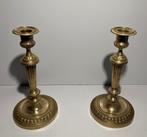 Paire de chandeliers bronze doré Epoque & style LOUIS XVI, Antiquités & Art, Enlèvement ou Envoi, Cuivre ou Bronze