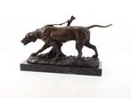 Statue de chien en bronze LIVRAISON GRATUITE, Antiquités & Art, Envoi, Bronze