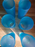 6 verres longdrink bleus, Maison & Meubles, Comme neuf, Enlèvement, Verre