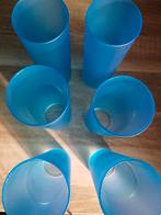 6 verres longdrink bleus, Comme neuf, Enlèvement, Verre