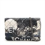 Chanel 2.55 graffiti, Handtassen en Accessoires, Tassen | Damestassen, Ophalen of Verzenden, Gebruikt, Blauw, Handtas