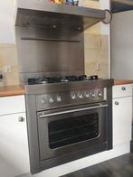 Complete Bosch Solitaire 90cm 5 pits RVS met afzuigkap, Ophalen, Gebruikt, Grill