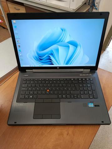HP elitebook workstation 17 inch laptop, i7, 12GB ram, W11 beschikbaar voor biedingen