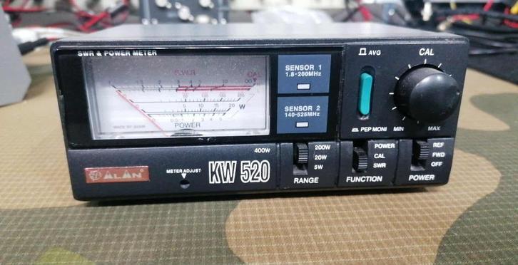 Alan KW-520 SWR/Power meter HF/VHF/UHF, Telecommunicatie, Antennes en Masten, Gebruikt, Accessoires, Ophalen