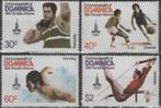 DOMINICA :1980: Y.642-45 + BF62 : ## Olympics MOSCOU 1980 ##, Ophalen of Verzenden, Sport, Postfris