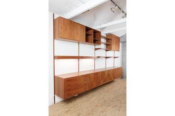 xl vintage wandsysteem - kai kristiansen, Huis en Inrichting, Ophalen, Gebruikt, Teakhout, Met deur(en)