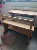 vintage schoolbankje oude lessenaar bureau kinderen, Ophalen, Gebruikt