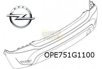 Opel Crossland X (6/17-1/21) achterbumper (Zwart) Origineel!