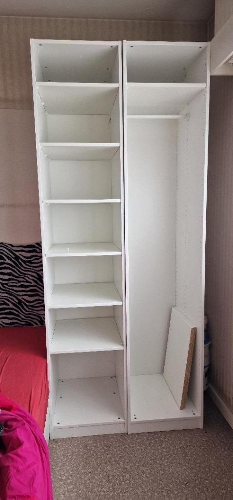 2 hoge kasten (dozen) Ikea 50*58*236 wit, Huis en Inrichting, Kasten | Overige, Gebruikt, Ophalen