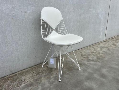 Vitra wire chair DKR-2, showroommodel, Huis en Inrichting, Stoelen, Zo goed als nieuw, Eén, Leer, Metaal, Wit, Verzenden