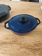 Le Creuset stijl pot chasseur blauw, Ophalen of Verzenden, Gebruikt