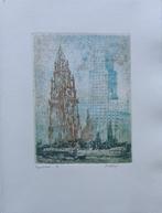 ANDRE GOEZU / ANTWERPEN / KLEURETS-AQUATINT / 32x25cm / SIG, Antiek en Kunst, Ophalen of Verzenden