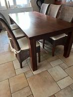 Mooie en grote houten tafel in Koloniaal stijl, Ophalen, Koloniaal bruin, 100 tot 150 cm, 200 cm of meer