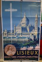 Origineel affiche Lisieux Pelgrimstochten, Verzamelen, Verzenden, A1 t/m A3, Reclame, Rechthoekig Staand