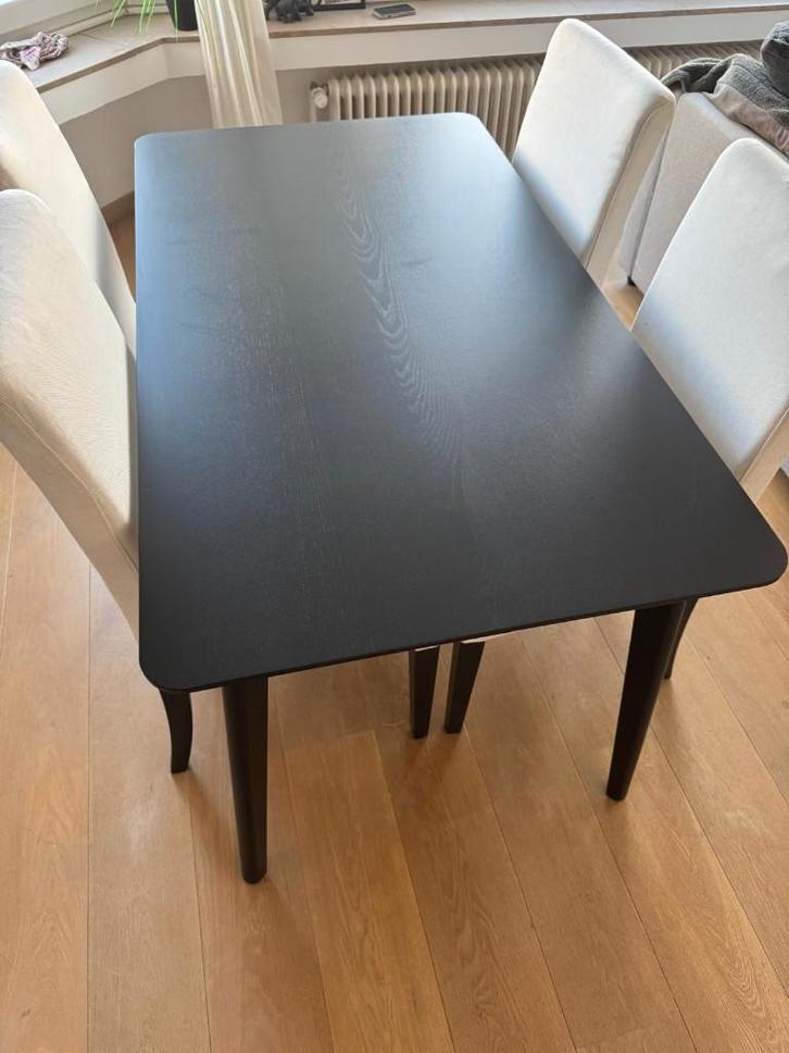 Table à manger noire + 4 chaises – très bon état, Maison & Meubles, Tables | Tables à manger, Comme neuf, 50 à 100 cm, 100 à 150 cm