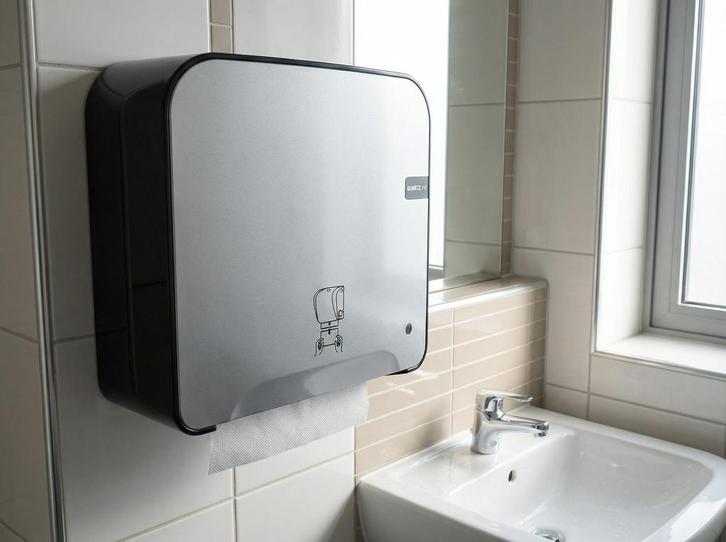 DISTRIBUTEUR ESSUIE-MAINS QUARTZLINE ARGENTÉ, Huis en Inrichting, Woonaccessoires | Overige, Nieuw, Ophalen of Verzenden