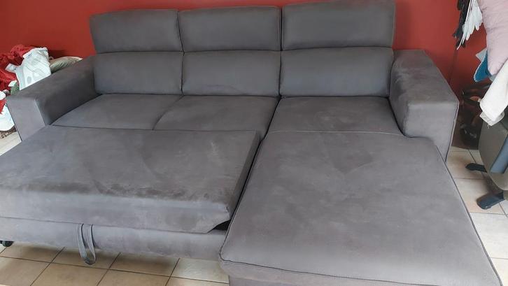 Mooie, praktische zetel die als bed kan gebruikt worden, Huis en Inrichting, Zetels | Complete zithoeken, Zo goed als nieuw, Ophalen