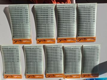 Vintage DECAdry wrijfcijfers 6mm (9 stuks) lettres transfert beschikbaar voor biedingen