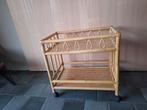 Vintage rotan serveerwagen, Huis en Inrichting, Ophalen of Verzenden