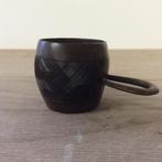 Houten drinkbeker – diameter 6,5 cm – H-6 cm, Antiek en Kunst, Ophalen