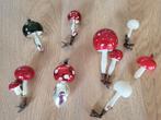 Oude glazen kerstballen paddestoelen, Ophalen of Verzenden, Zo goed als nieuw