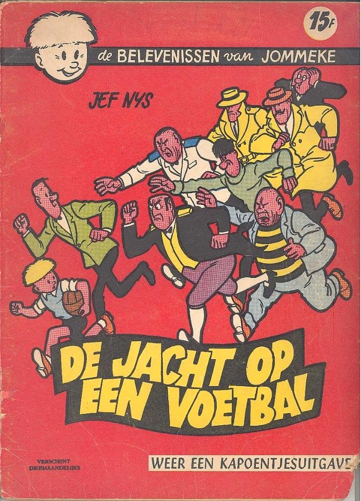 Jommeke nr 1 - Jacht op een voetbal - 1ste druk 1959, Boeken, Stripverhalen, Gelezen, Eén stripboek, Ophalen of Verzenden